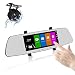 SENDOW Mirror Dash Camera 7 Inch 1080P IPS Touch Screen 170° Wide Angle Dual Rearview Dash Camera, Car Dashboard Recorder with Parking Monitor WDR Loop Recording