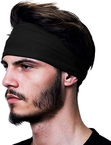 Headband Faixa De Cabelo Testa Bandana Proteção Uv Unissex (Preto)