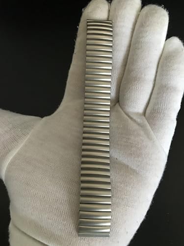 Dcasmo group Bracelet de Montre Fixoflex Mat pour Homme Vintage NOS 1960 1970 - Armis Bande Original en Acier Inoxydable Élastique - Strap d'Horlogerie Ancienne Traditionnelle (14 MM) – vue 2