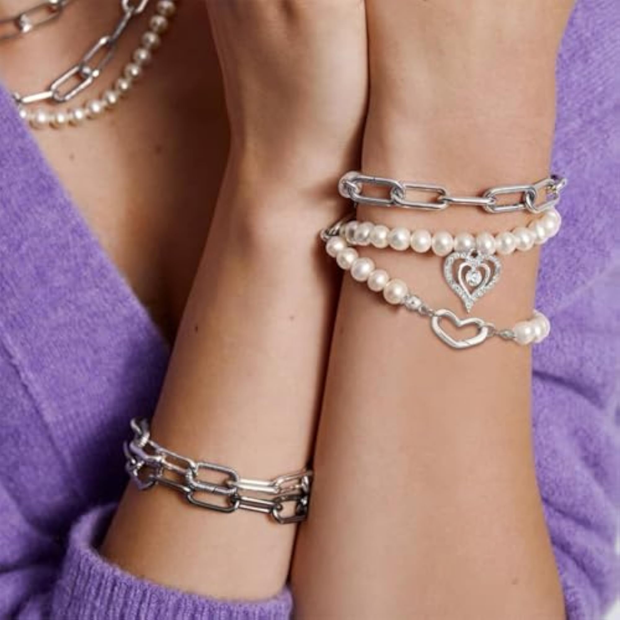 925 Sterling Silver Heart Carabiner Clip Clasp