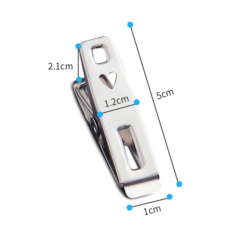 Mollette da bucato in acciaio inox, da appendere, 100 pezzi, mollette in acciaio inox per cappotti e pantaloni