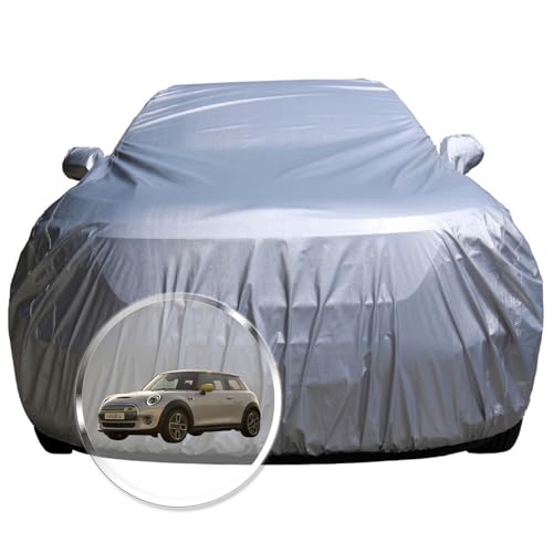 Image of NEODRIFT 'CrystalTech' Car Cover for BMW Mini Cooper 3D Conv. Front Ant (100% Water-Resistant, All Weather Protection, Tailored Fit, Multi-Layered & Breathable Fabric) (Colour: Crystal Silver)