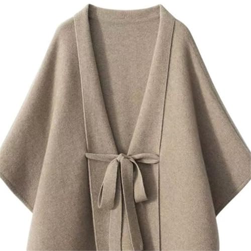 Écharpe cape ample contre le froid pull long ouvert et fluide - 4