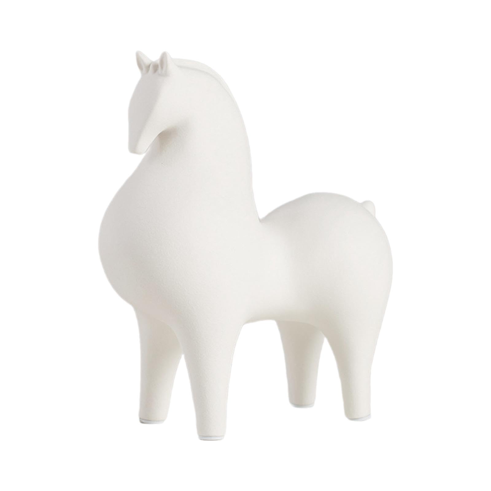 Gralara Estatua de Caballo de cerámica, Figura de Animal, colección, Escultura Decorativa de, decoración de Estante de Sala de Estar, 21cmx9.5cmx23cm