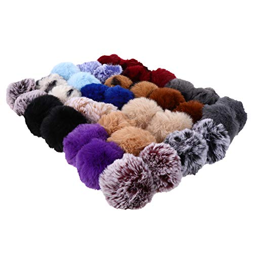 EXCEART 36 Peças Pompons Bola Charme Artesanal Artesanal de Cores Sortidas Bola de Pelúcia Pingente