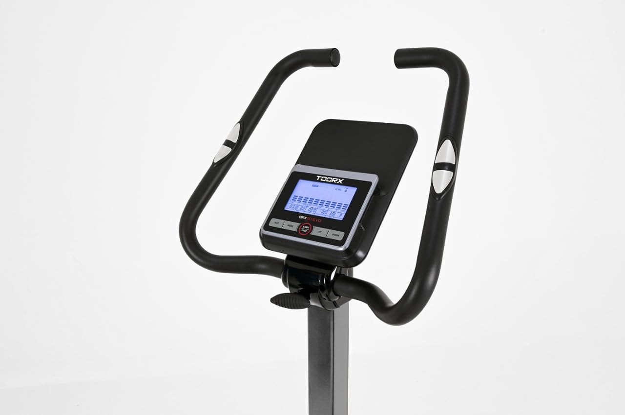 Toorx BRX-90 EVO [Cyclette Elettromagnetica 16 Livelli Volano 10kg App Ready 3.0 Bluetooth] Bike Fitness Indoor LCD Cardio Sella Manubrio Regolabili Cyclette Casa Home Gym Allenamento Cardio