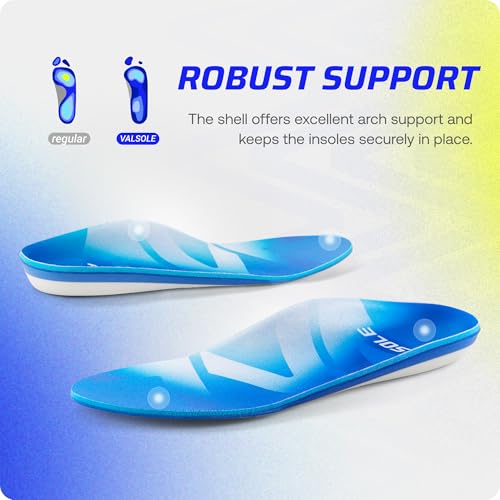 Image of VALSOLE 220+ Lbs Plantar Fasciitis Insoles, Heel Pain Relief Orthotics, High Arch Support Inserts for Flat Feet, Work Boot Insoles for Standing All Day, Absorb Shock with Every Step for Women & Men