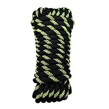 HUtzpah Corde d'escalade de 10mm Corde Statique de 20m pour Sauvetage en Hauteur Bateau Parachute Randonnée Extérieur Alpinisme Sport Camping Grande Capacité de Charge et Résistance à l'usure ﻿Noir