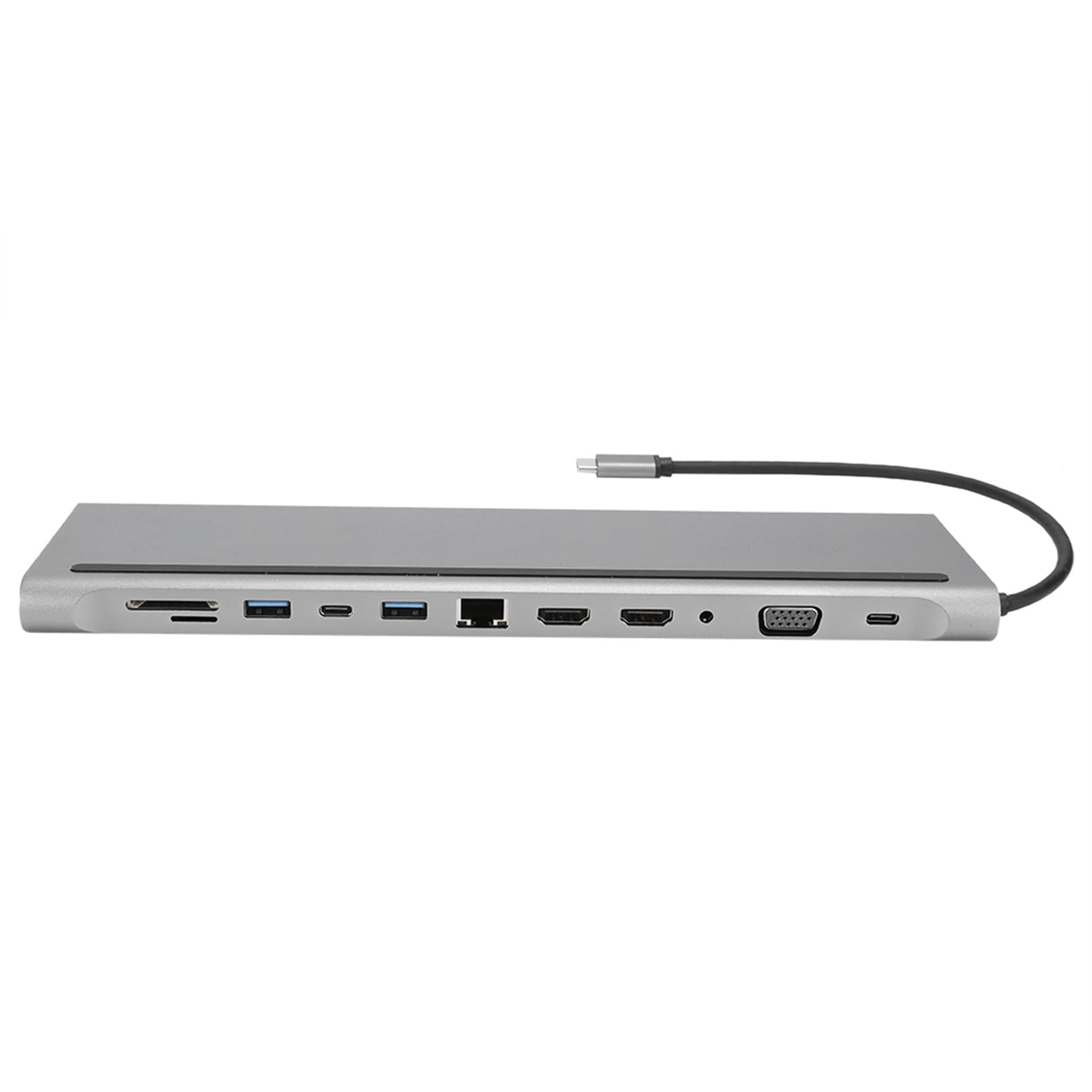 SIXRUN Docking Station USB Premium 12 in 1 con Doppia Connessione e RJ45 per Dispositivi di Tipo C, Trasferimento Dati Ad Alta velocità