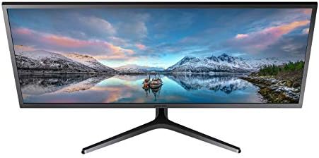 Samsung LS34J550WQUXEN 34" Ultra Wide LED Monitor - WQHD 3440x1440, Freesync, 2 x HDMI, DisplayPort, Dark Blue/Grey