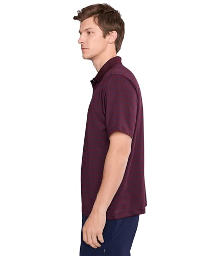Under Armour Performance 3.0 Herren-Poloshirt, Dark Maroon/Midnight Navy/Midnight Navy, 4X-Groß – Ansicht 3