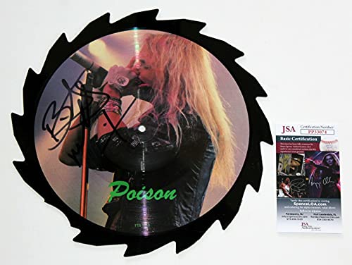 Bret Michaels Signed Poison EP Die-Cut Vinyl Picture Disc Record