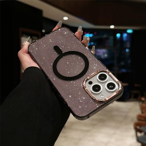 iPhone 15 専用 ケース キラキラ ラメ クリア マグセーフ対応 人気スマホケース 韓国 かわいい ワイヤレス充電対応 ストラップホール付き 綺麗 透明 シンプル