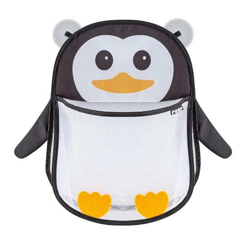 Reer MyHappyPingu Badespielzeug-Netz, hygienische Aufbewahrung für Badewannenspielzeug, Wannenablage