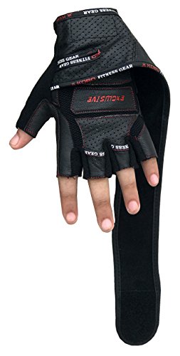 Image of Kobo WTG-13 Professional Leather Gym Gloves for Fitness /Functional Training Hand Protector (XL)