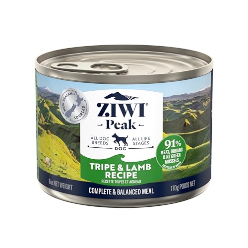 ZIWI Peak Canned Wet Dog Food Tripe & Lamb 6 oz Cans