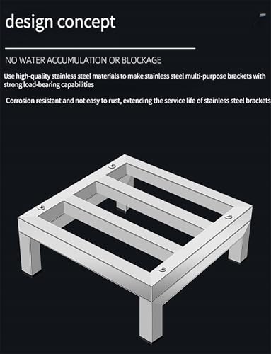 Lot de 2 supports amovibles robustes en aluminium et acier - 15/25 cm de hauteur - Idéal pour les entrepôts, le commerce de détail, le stockage industriel - Solution peu encombrante de 30 x 30 cm