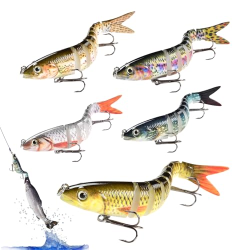 Señuelos nadadores Multi-articulados para Perca | Angling Accessories | Anzuelos para pesca en el mar | para Pescadores de agua dulce y salada en Lagos Ríos Arroyos Mares