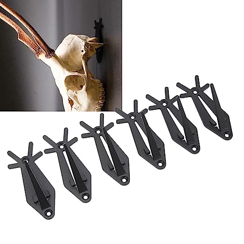 6pcs European Mount Skull Hanger Antler Style Skull Wall Mount Bracket Hangers Deer Hanger with Simple Easy Installation Kits