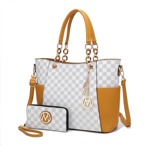 Image of J'OMOR by Mia Tote Bag for Women, Handbag Set with Wallet Top-Handle Bag Vegan Leather Purse