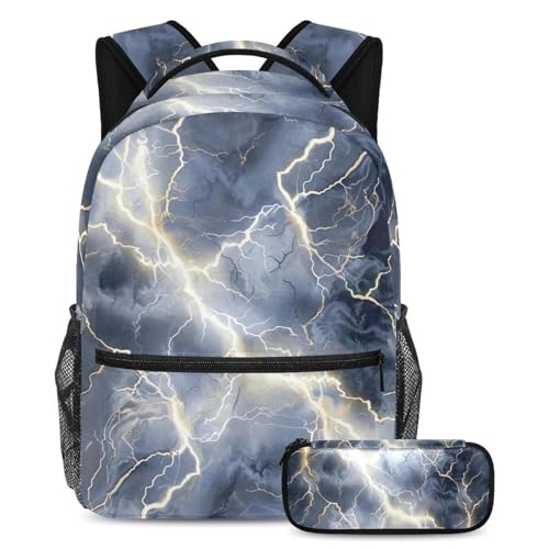 Sac à dos 2 pièces grande capacité sac d'école géant multicolore pour garçons et filles