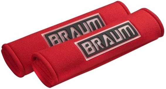 Braum 2" Replacement Racing Harness Shoulder Pads Kit Red Universal BRHP-2RED
