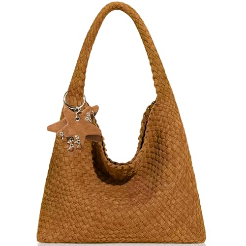 Image of Woven Tote Bag for Women, Shoulder Handbags, Beach Hobo, Handwoven Satchel Underarm Bag, Top-Handle Bag With Purses