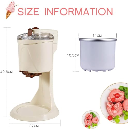 Soft-Serve-Eismaschine, 1000 ml, Haushalts-Eismaschine, Joghurt-Eismaschine für DIY-Küche, schnelle und einfache Eisherstellung – Bild 3