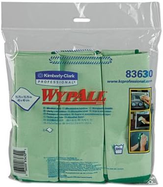 Microfiber Cloths, Reusable, 15 3/4 x 15 3/4, Green, 24/Carton