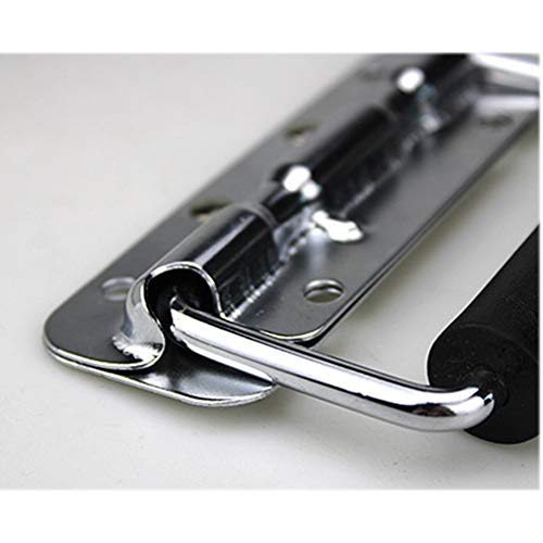 BOZONLI 2pcs Box Handle Spring Folding Handle Toolbox Flight Case Handle Stainless Steel Folding Chest Handle 10 x 4.5 cm - Image 3