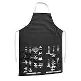 Aapron-Cotton Adult Apron for Men & Women with Measuring Conversion Chart –Lightweight & Soft – Funn