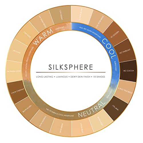 Temptu Silksphere Airbrush Foundation: Long-Lasting Liquid Makeup, Medium To Full Coverage | 4-In-1 Formula Foundation, Primer, Concealer & Corrector | Luminous, Dewy Finish | Available In 18 Shades #TOP2