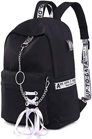 Teen Girl School Backpack USB Charging Port 16 Inch Laptop Bag Travel Daypack