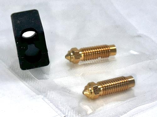 2-Pack 0.8 mm Nozzles for Elegoo Neptune 4 Plus/Max [4X Faster & Strong Prints] with 1-Pack Silicone Sleeve