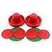 1 Set Mini Air Hockey Pushers and Air Hockey Pucks Great Goal Handles Pushers Goal Handles Paddles Replacement Accessories for Game Tables 60 MM, Red(2 Strikers, 4 Pucks)