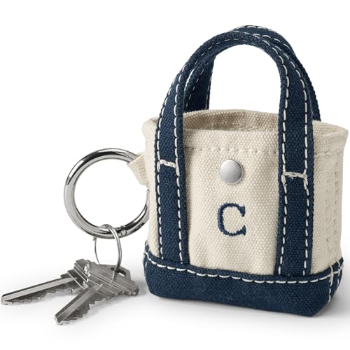 Lands' End Pre-Monogram Letter C Micro Canvas Tote miniatura 1