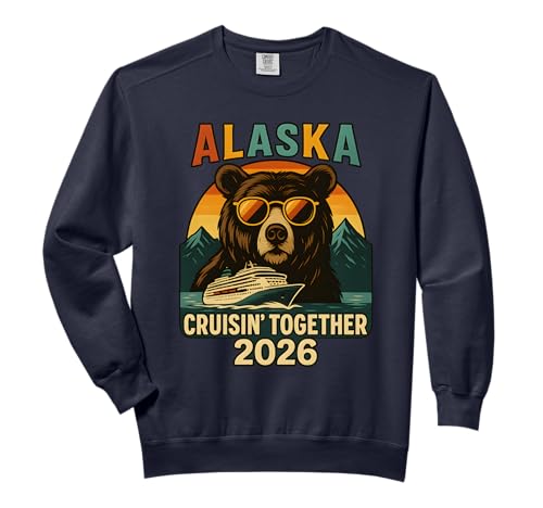 Alaska Cruise 2026 Matching Friends Family Vacation Men Kids Comfort Colors Adult Sweatshirt