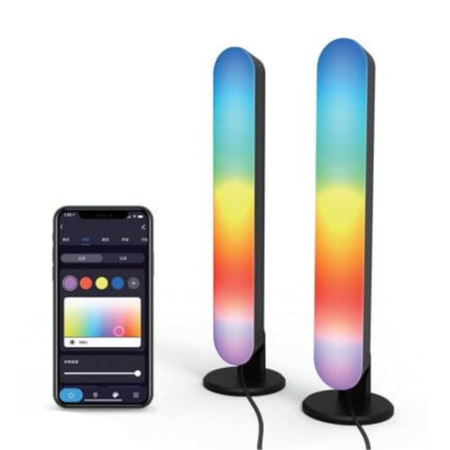 Wiby Lampada intelligente WiFi, compatibile con Alexa e Hey Google, sincronizzazione musicale RGB regolabile per giochi, film e decorazione della stanza. (Intelligente)