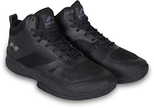 Nivia Black Combat I Basketball Shoes 