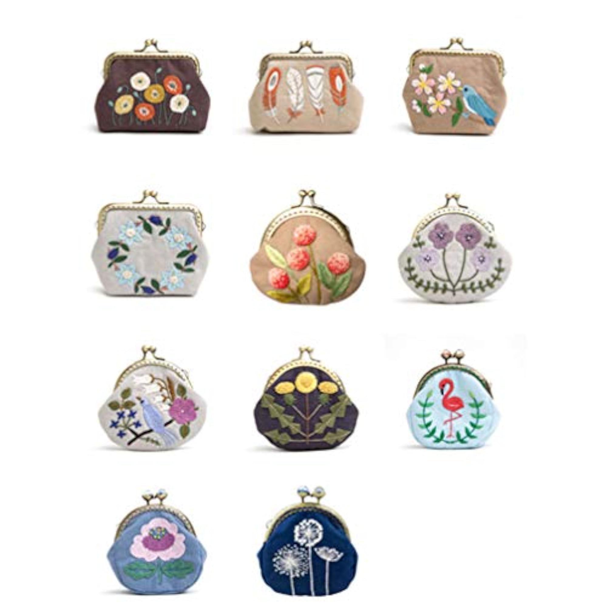 DIY Candy Bead Coin Purse Kit with Embroidery Material