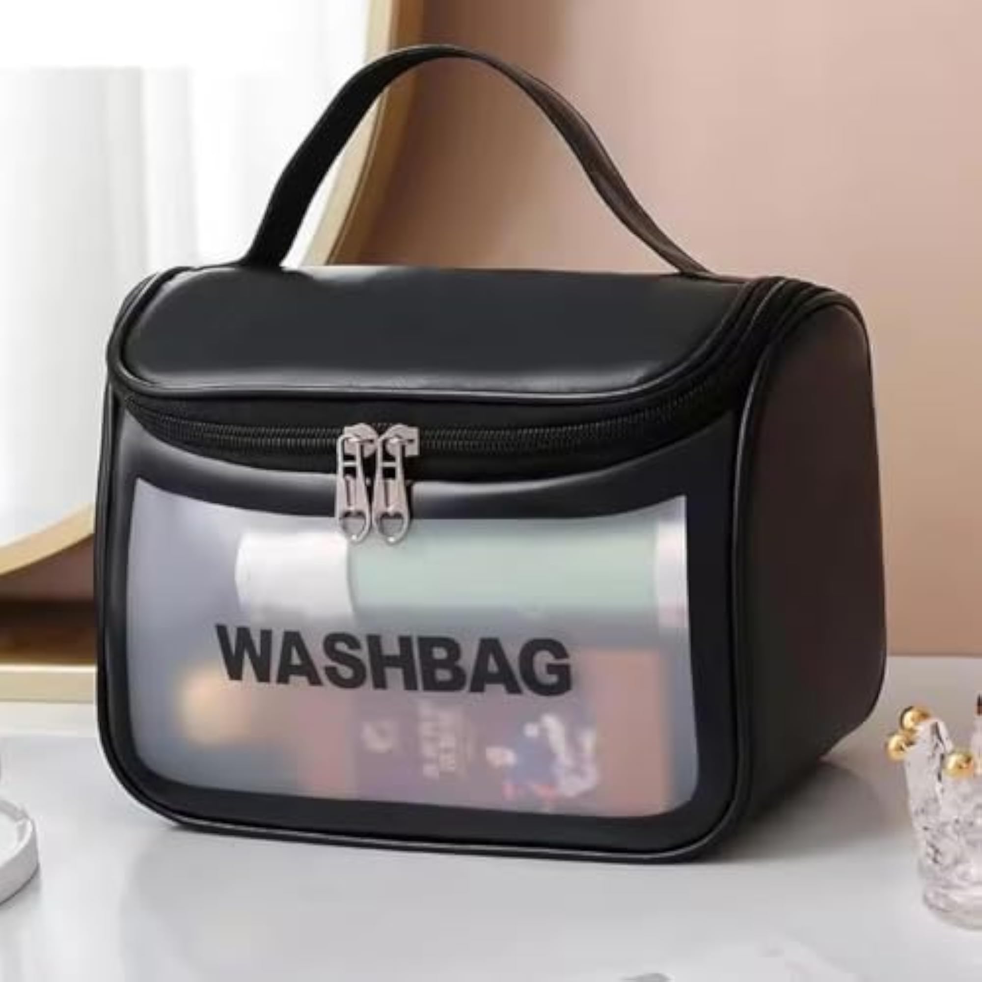 Multipurpose Clear PVC Zipper Cosmetic Travel Bag