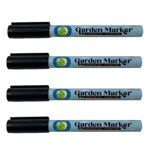 Permanent Black Markers - 4 Pack Garden Marker Pens (No Plant Tags) - 133 Supply