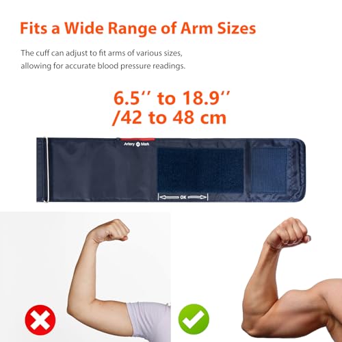 iHealth Extra Large Adult Replacement Blood Pressure Cuff for Big Arms (16.5"-18.9", 42-48cm), Compatible for iHealth Track Smart Upper Arm Blood Pressure Monitor, Cuff Only - image 4