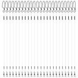 Fluorocarbon Fishing Wire Leader,12Pcs/24Pcs Fluorocarbon Leaders with Swivel Snap Kit High Strength Fishing Leader Line for Saltwater Freshwater 20LB-50LB