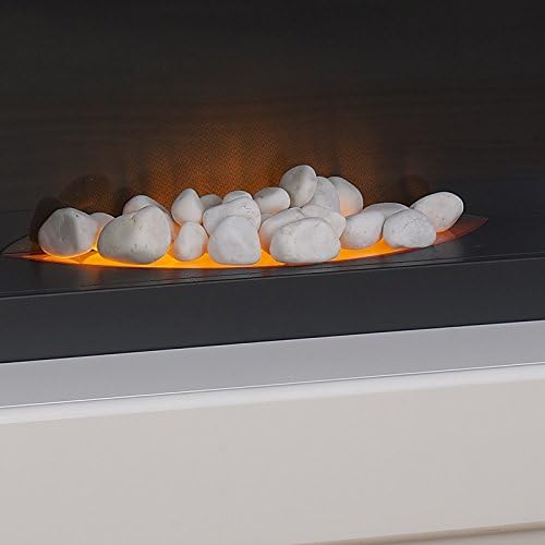 Adam Verona Freestanding Electric Fire, 2000 Watt, White/Grey
