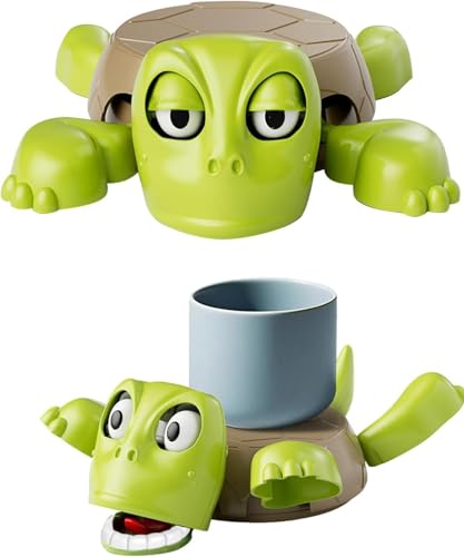 亀のコースター 3D動くカメのコースター かわいい 面白いデザイン 手足＆表情豊かな顔 耐熱 滑り止め 机の装飾に最適 カメ好きへのユニークギフト 誕生日プレゼントにも (B)