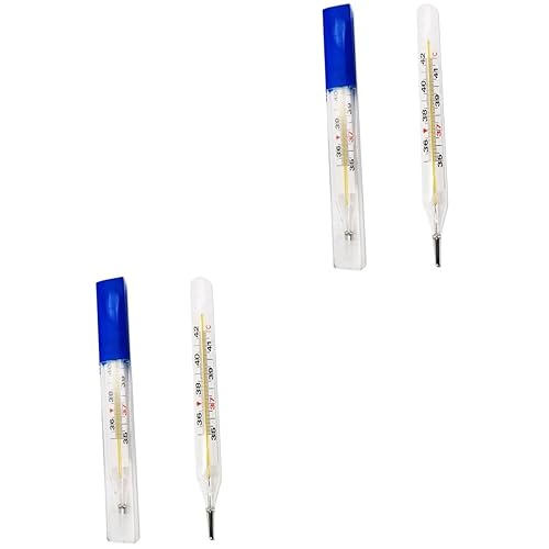 Healeved 4 piezas de vidrio para adultos medición de temperatura oral temperatura de lectura rápida suministros para el hogar, fácil de leer