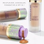 tarte Babassu Foundcealer Dewy Foundation Broad Spectrum SPF 20 Sunscreen – Foundation & Concealer in 1 with SPF, Vegan Skincare Makeup with Radiant Buildable Medium Coverage, Cruelty Free - Image 4