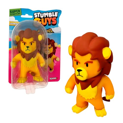 Bizak Monsterflex Stumple Guys, Video Game, Leonidas, Super Extendable and Elastic, 15 cm,