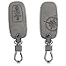 Produktbild kwmobile Autoschlüssel Hülle kompatibel mit Audi 3-Tasten Autoschlüssel Keyless - Kunstleder Schutzhülle Schlüsselhülle Cover Kompass Vintage Grau